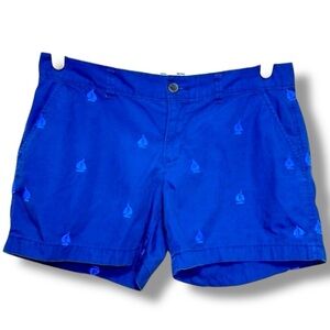 Old Navy Sailboat Embroidered Shorts Blue Size 6 Coastal Nautical